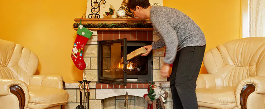 Rusted Metal Fireplace Restoration in South Salt Lake, Utah